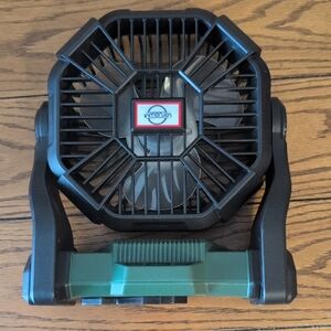Black and Green Portable Fan